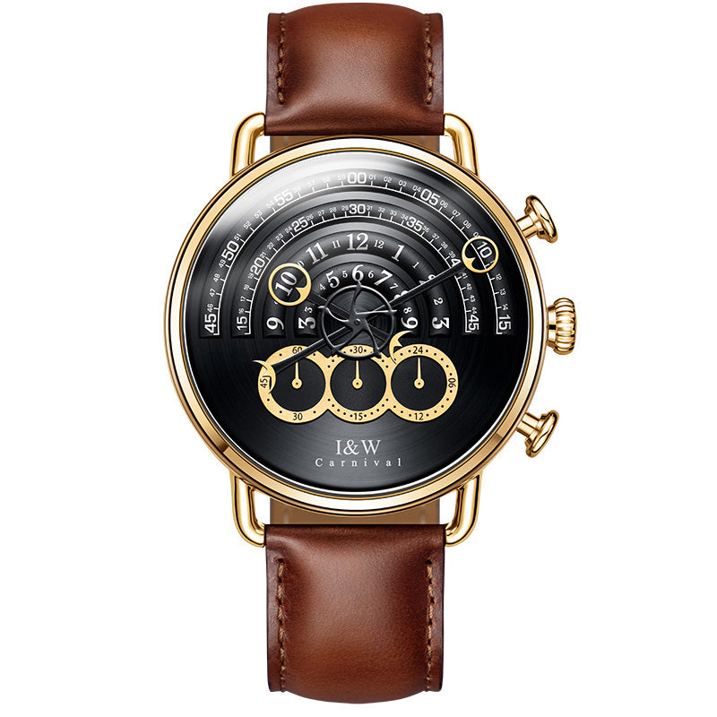 I&W Runaway Chronograph Goldblack 8816G