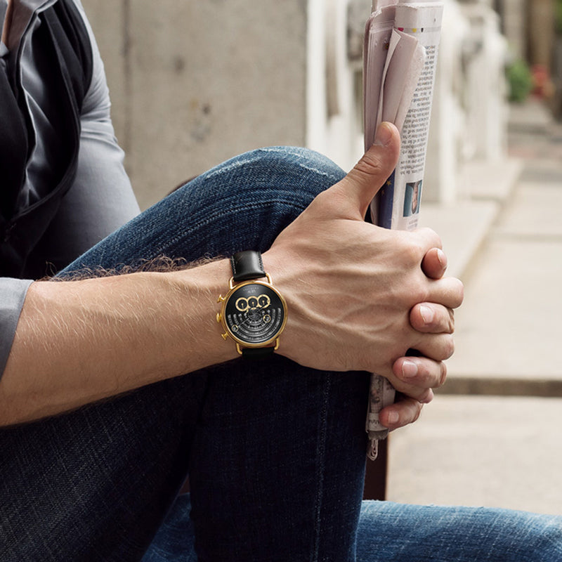 I&W Runaway Chronograph Goldblack 8816G