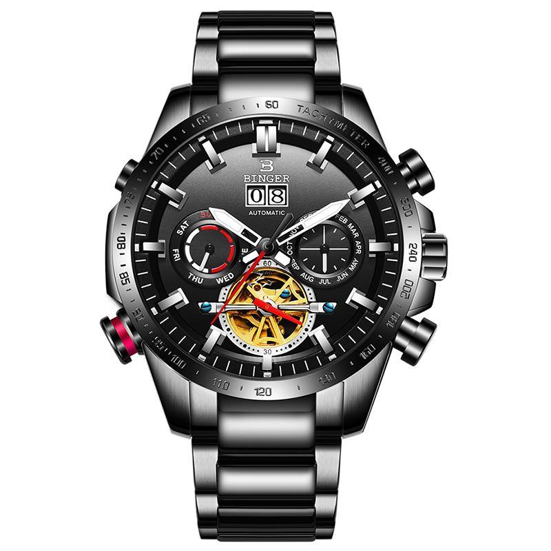 Binger Cool Motion Automatic Black B-10003G - Grmontre Watches