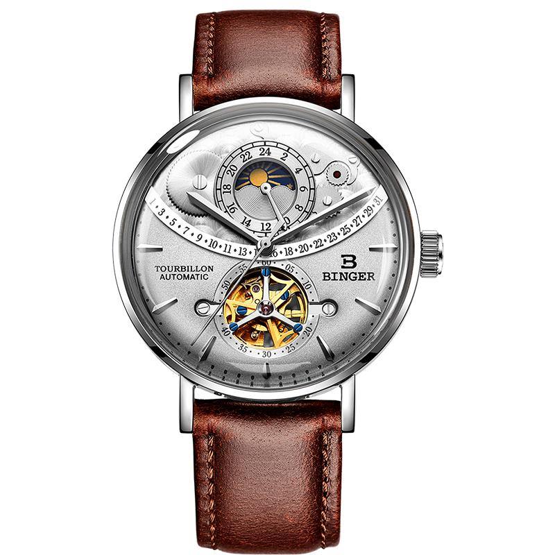 Binger Automatic Self Wind Watches Gray B-10002G - Grmontre Watches