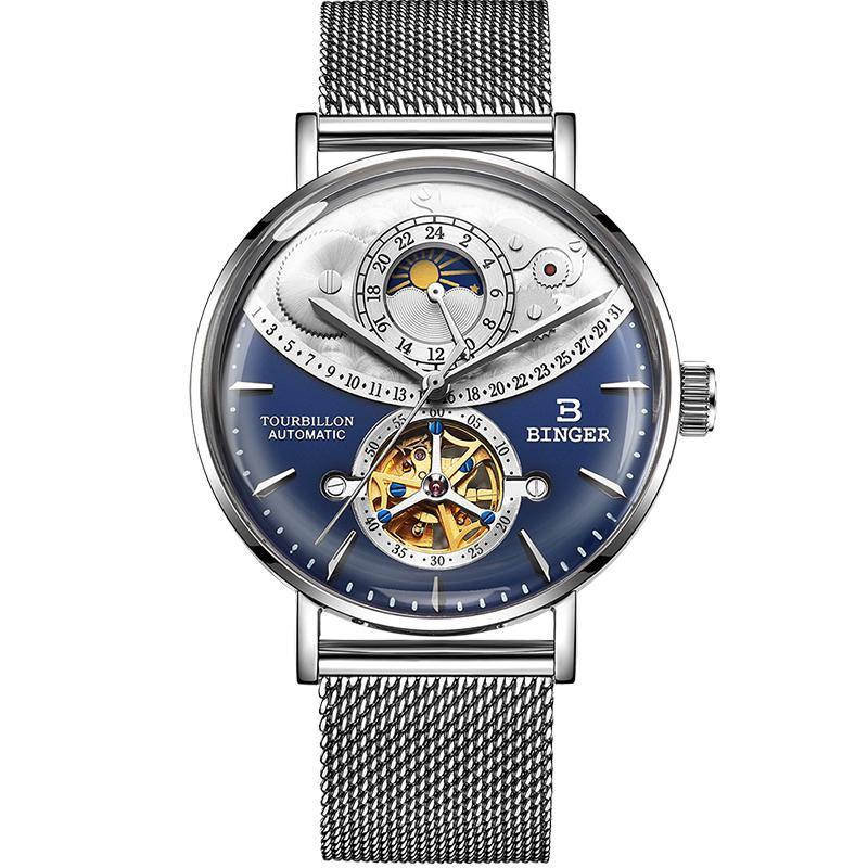 Binger Automatic Self Wind Watches Gray B-10002G - Grmontre Watches