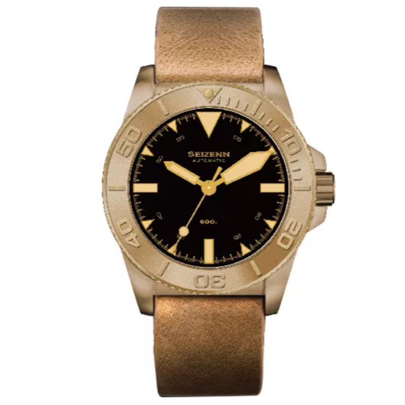 SEIZENN Pure Bronze CuSn8 DIVER Black