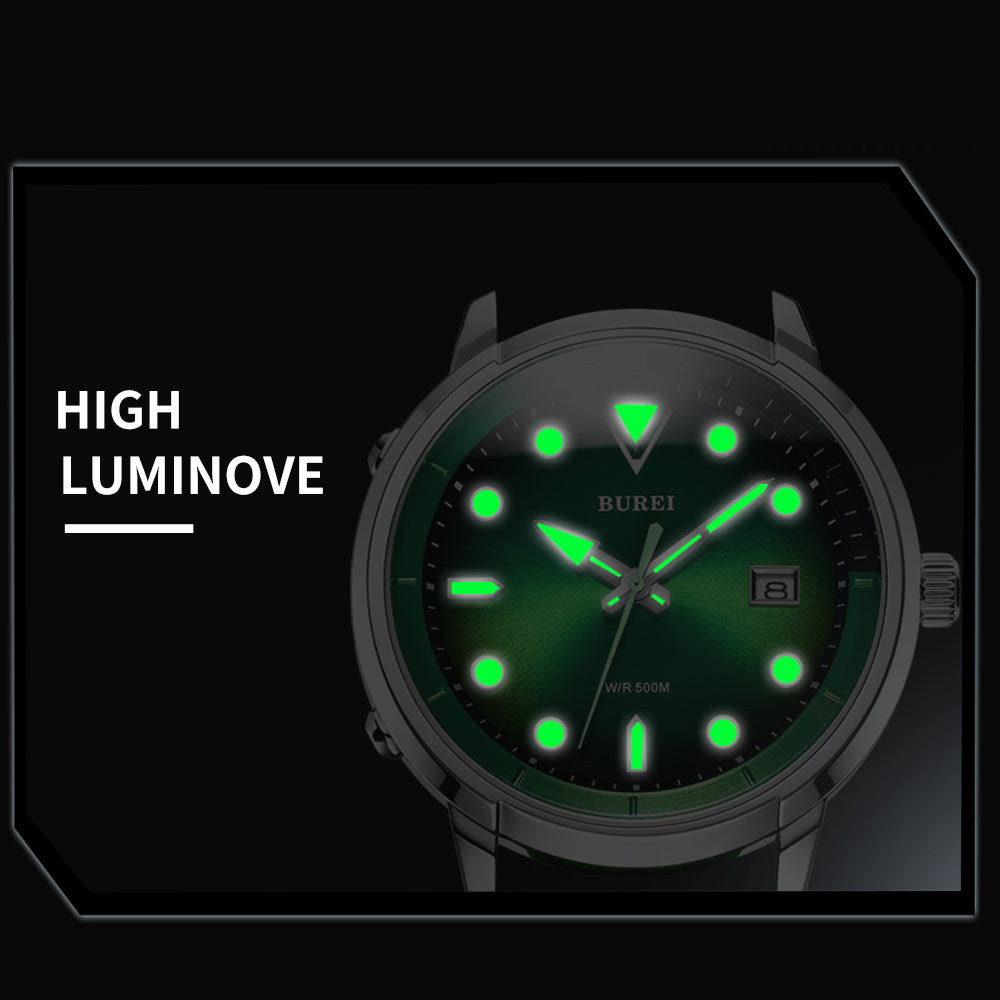 Burei Automatic Diver Watch SW500-2 Green