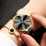 Binger Elegant Ceramics Bracelet Gold Black B-1185 - Grmontre Watches