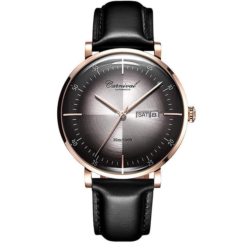Carnival Miyota Automatic Watch Rose Black 8894G - Grmontre Watches