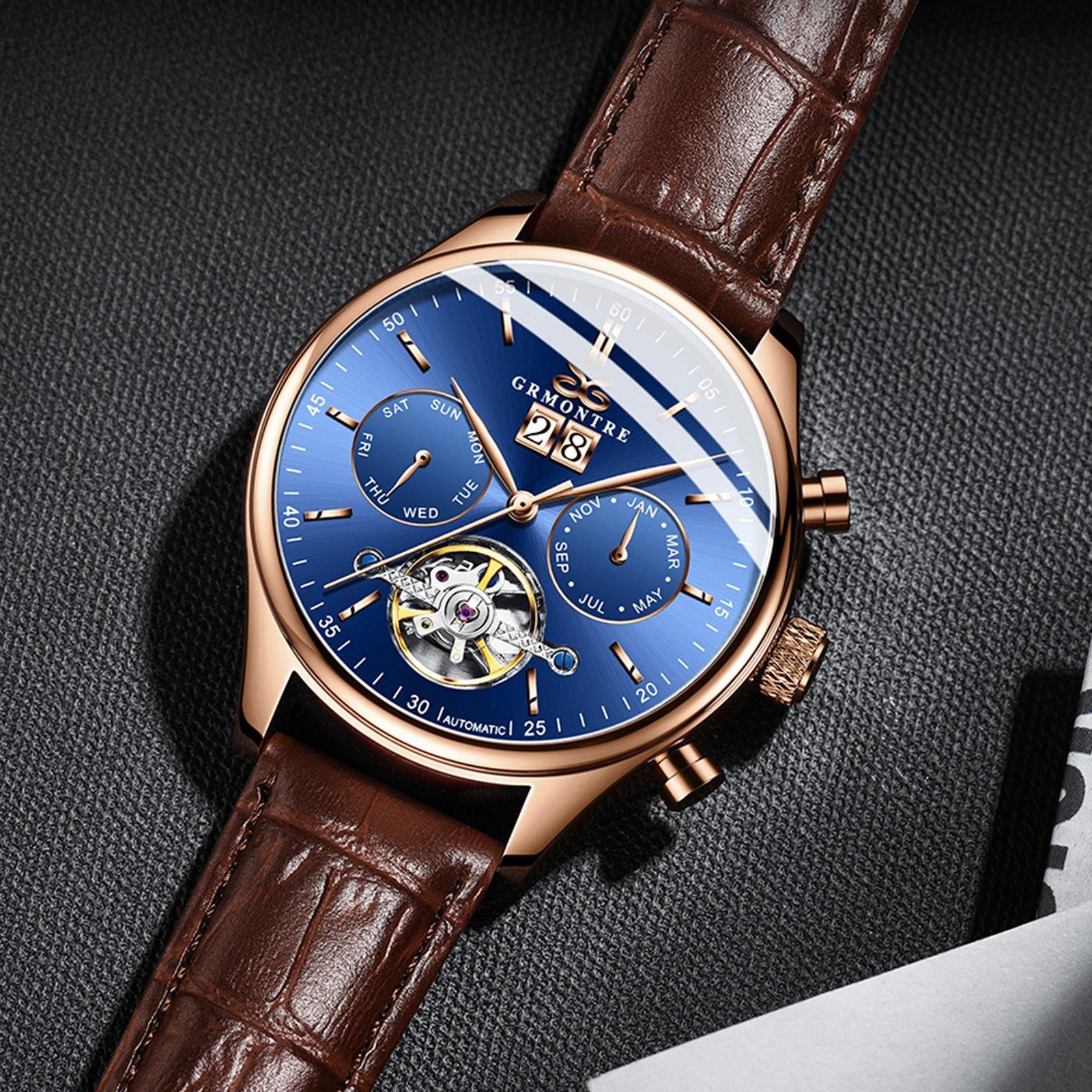 Grmontre Automatic Men Watches Leather G-8801M - Grmontre Watches
