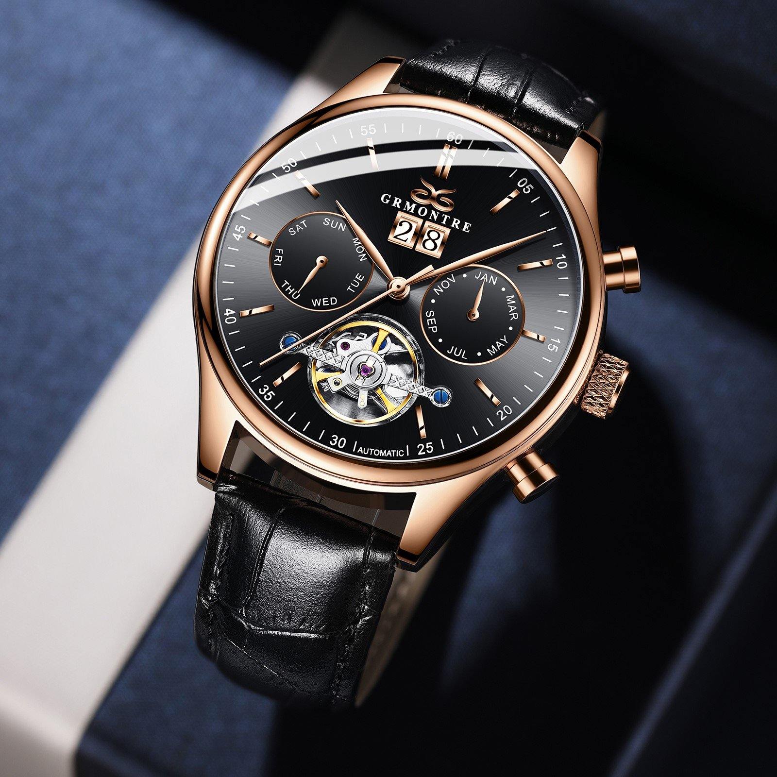 Grmontre Automatic Men Watches Leather G-8801M - Grmontre Watches