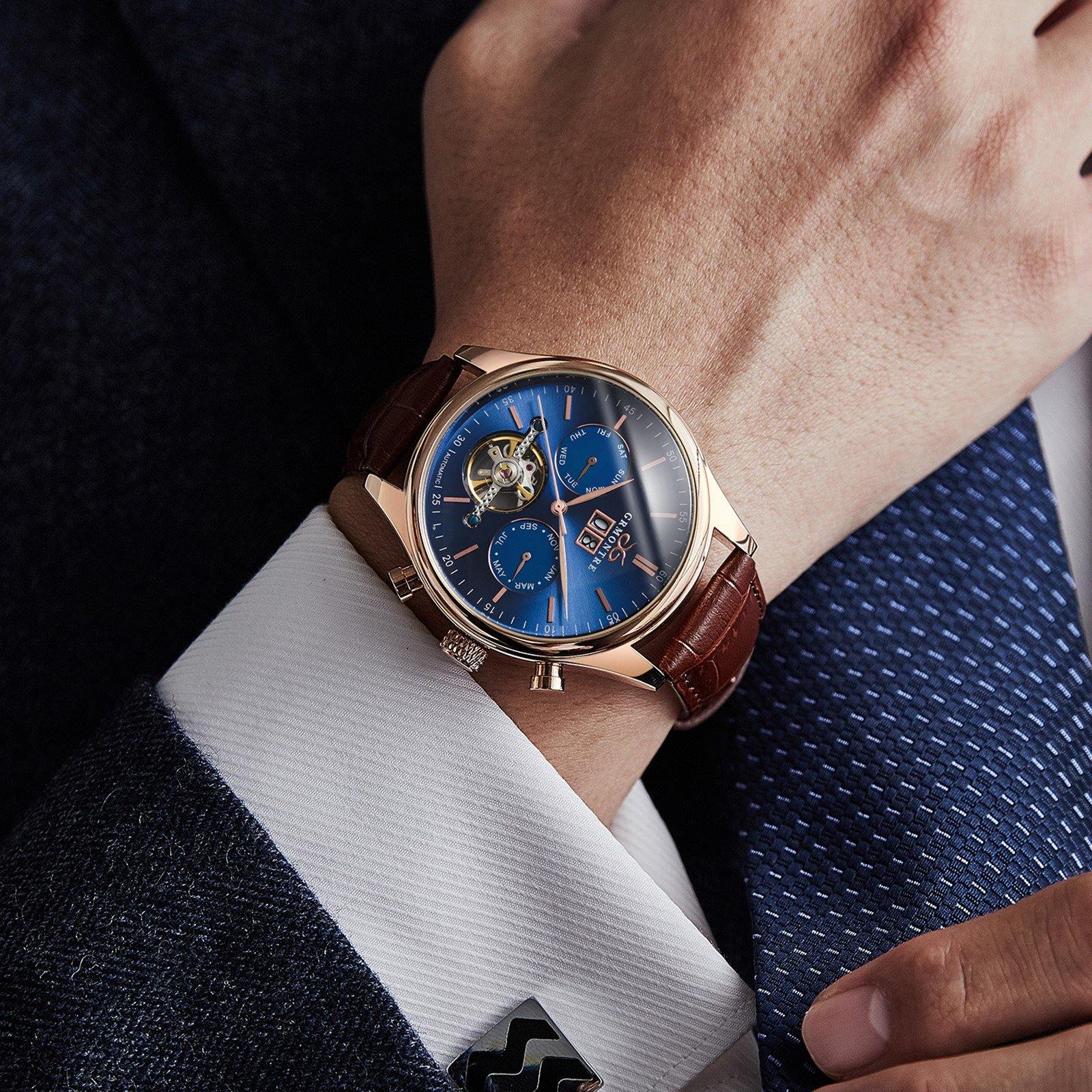 Grmontre Automatic Men Watches Leather G-8801M - Grmontre Watches