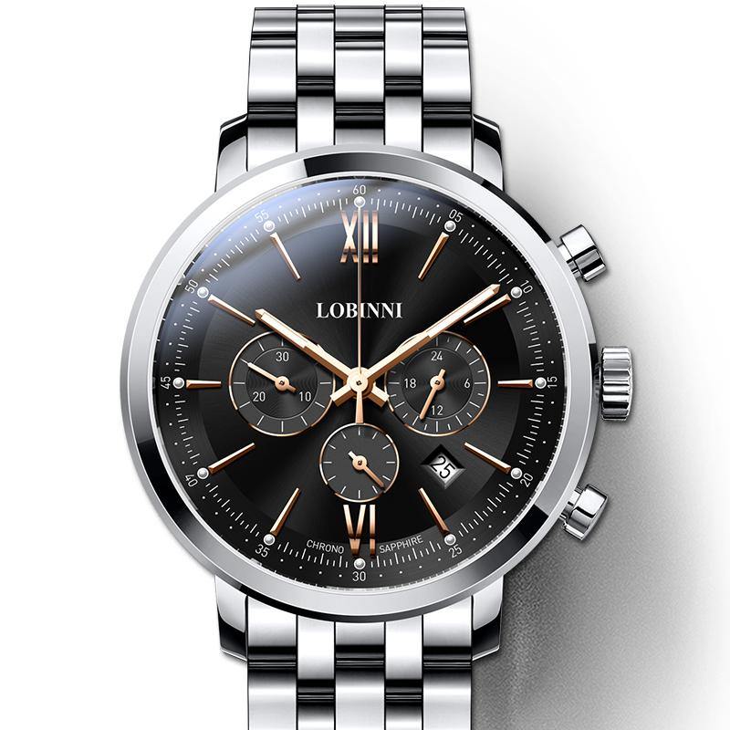 Lobinni Chronograph Wristwatches 3605 - Grmontre Watches