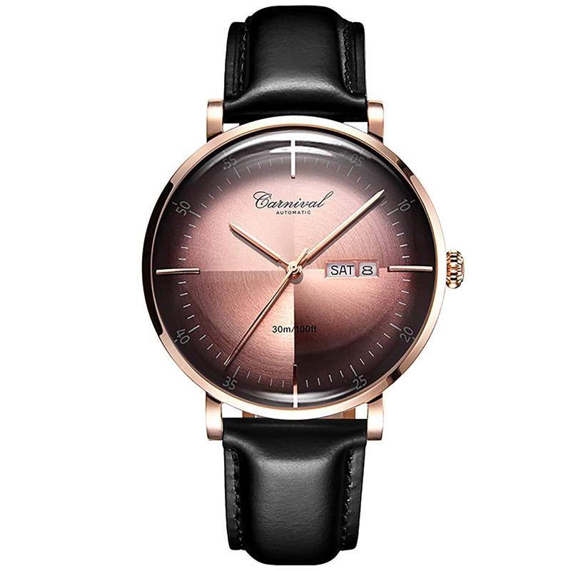 Carnival Miyota Automatic Watch Rose Black 8894G - Grmontre Watches
