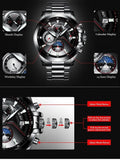 Binger Brand Automatic Watch for Men Sports B-1189 - Grmontre Watches
