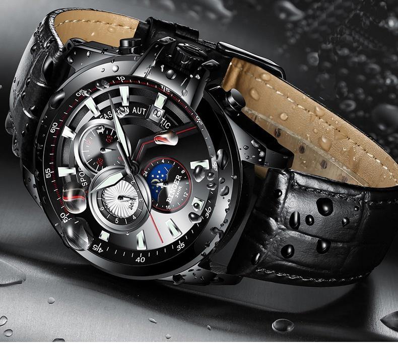 Binger Brand Automatic Watch for Men Sports B-1189 - Grmontre Watches