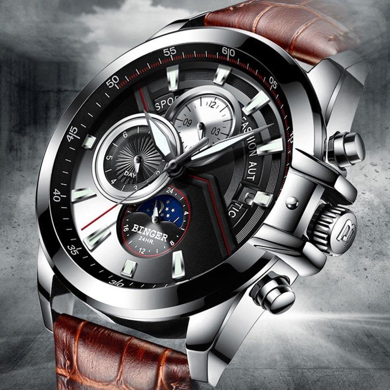 Binger Brand Automatic Watch for Men Sports B-1189 - Grmontre Watches