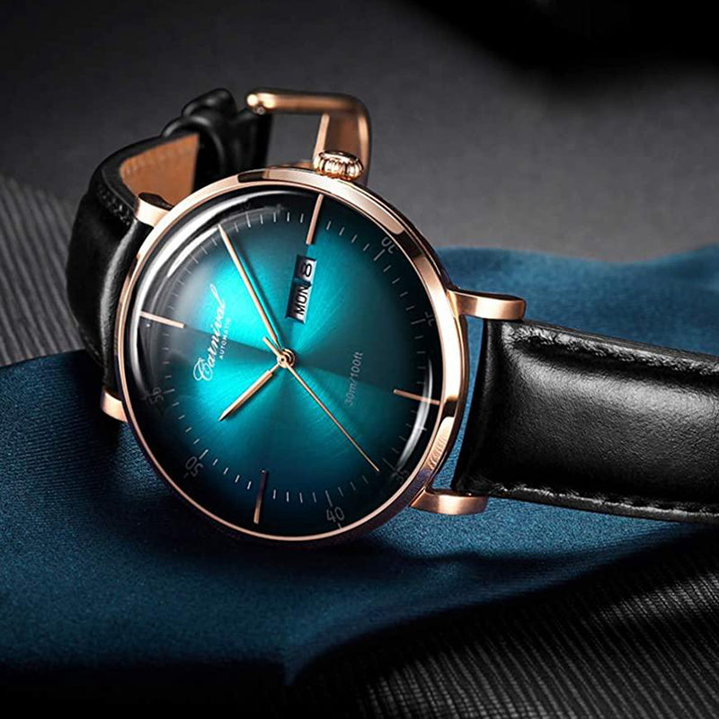 Carnival Miyota Automatic Watch Rose Black 8894G - Grmontre Watches