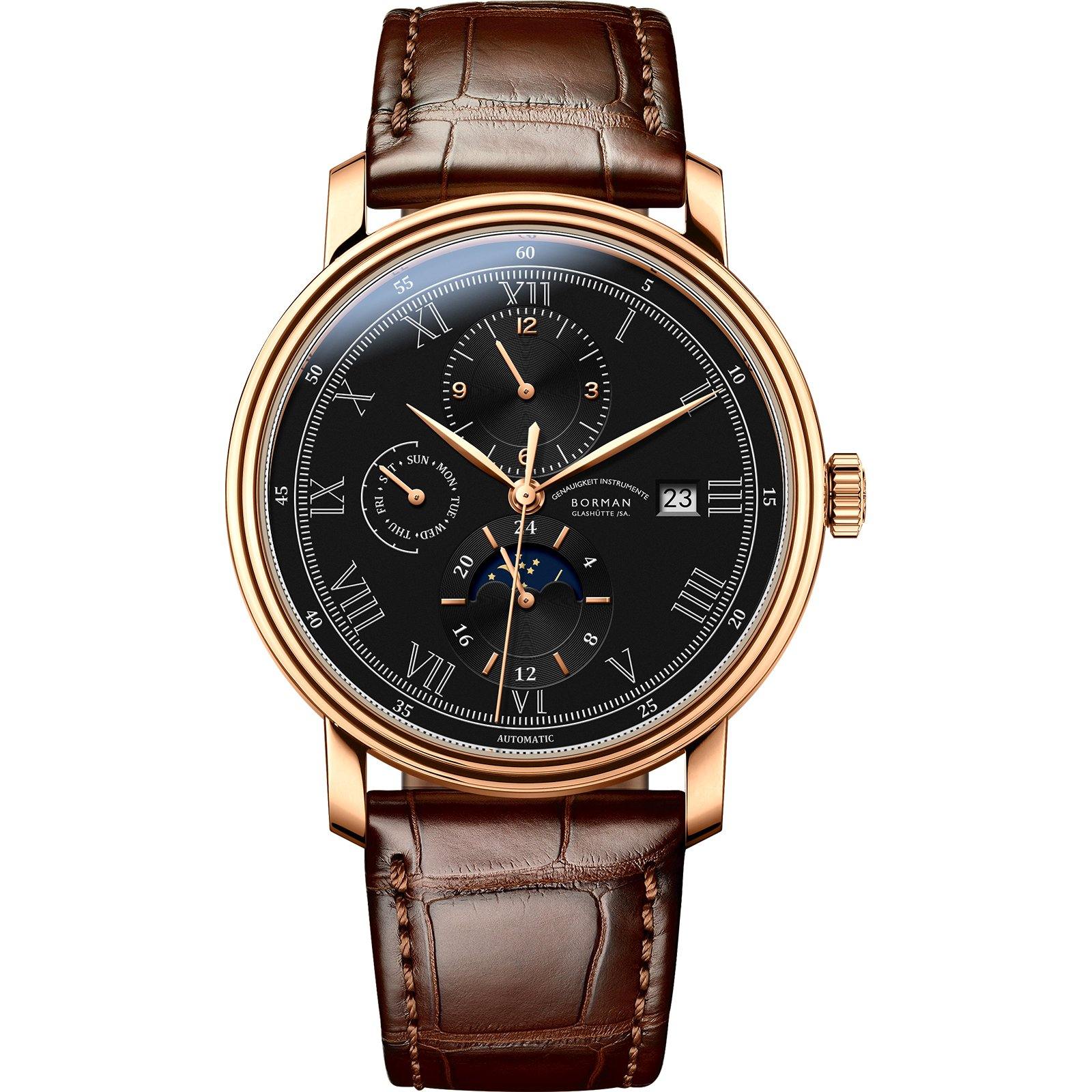 BORMAN 801 Sapphire Automatic Rose Black - Grmontre Watches