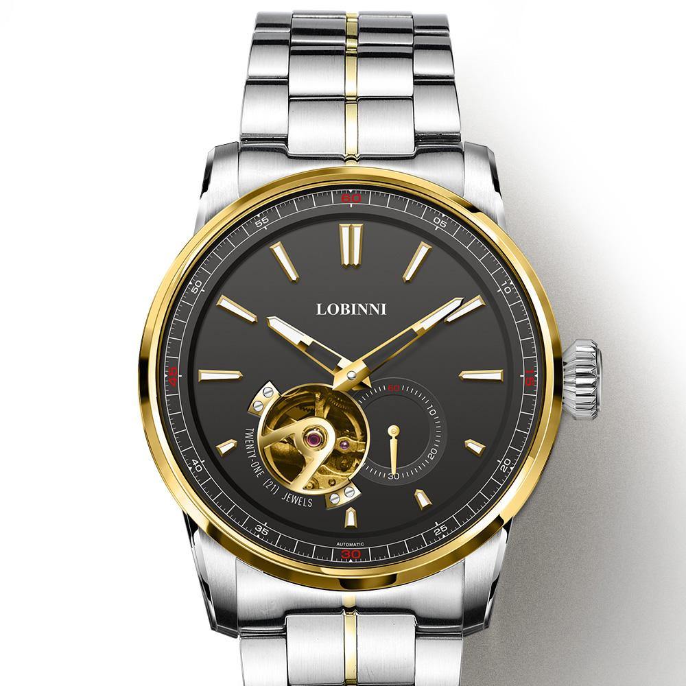 Lobinni Miyota Mens Skeleton 9015 - Grmontre Watches