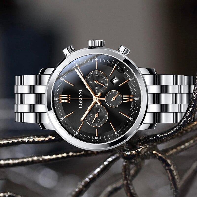Lobinni Chronograph Wristwatches 3605 - Grmontre Watches