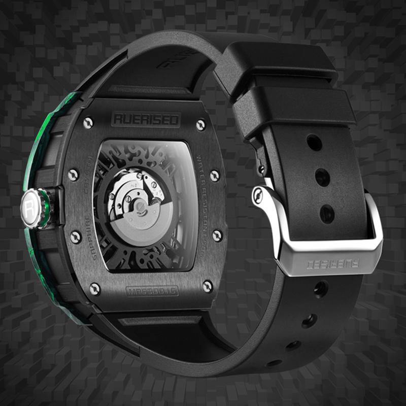 Ruerised Carbon Fiber Green MR-63001G - Grmontre Watches