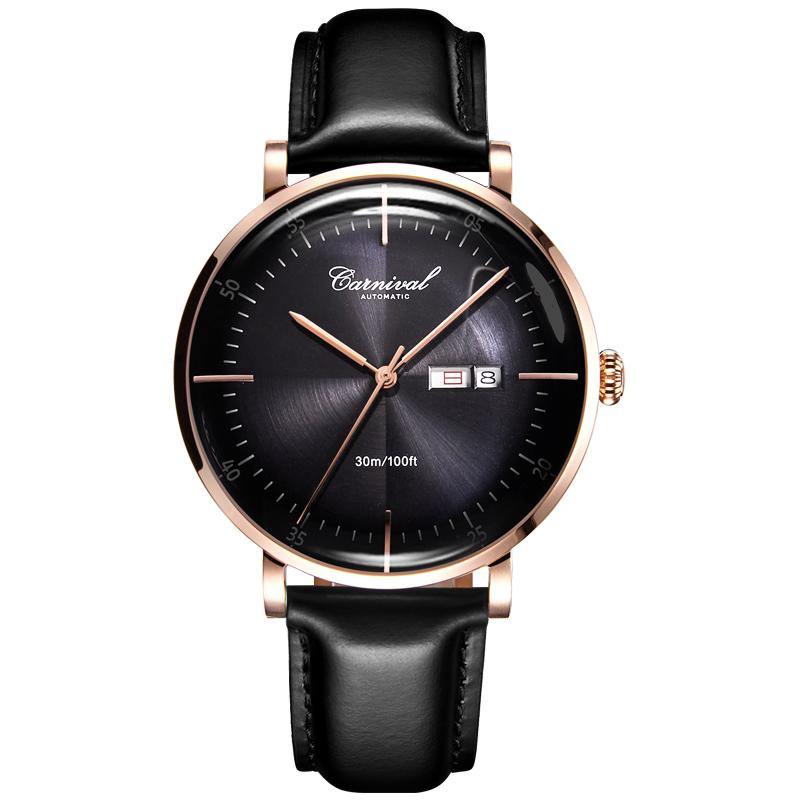 Carnival Miyota Automatic Watch Rose Black 8894G - Grmontre Watches