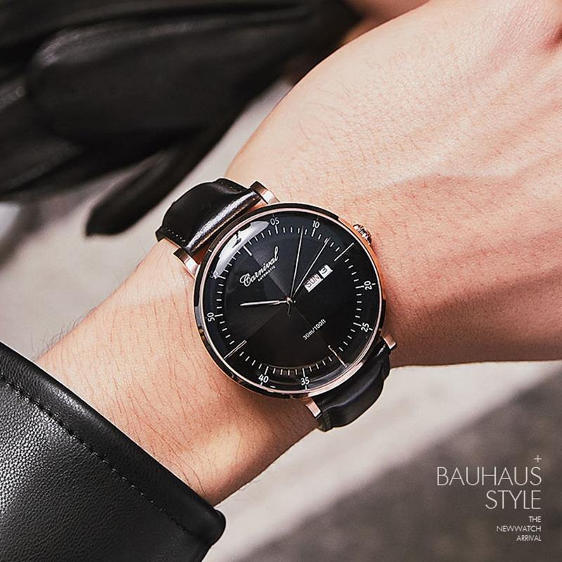 Carnival Miyota Automatic Watch Rose Black 8894G - Grmontre Watches