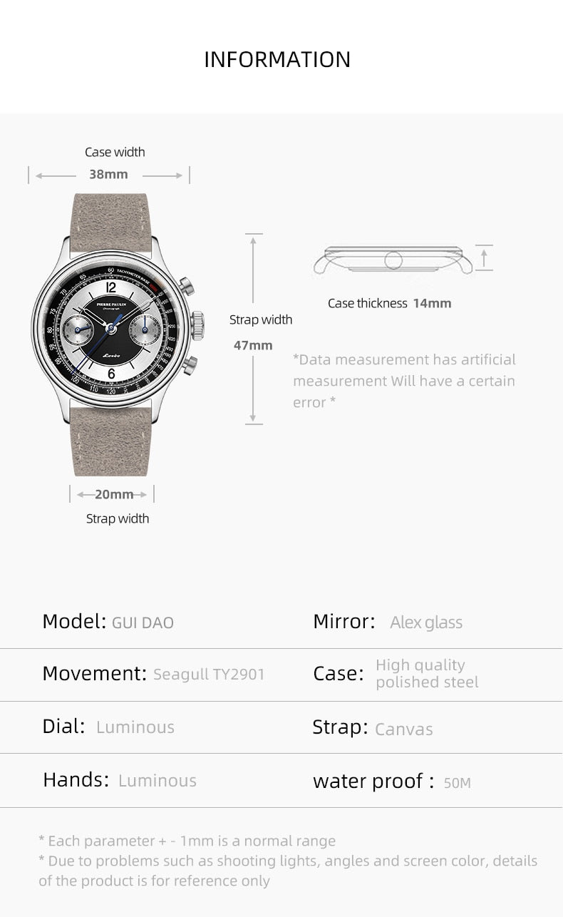 Pierre Paulin Sector Dial Chronograph White