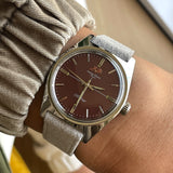 Merkur Handwind Mechanical Cross Line Silver