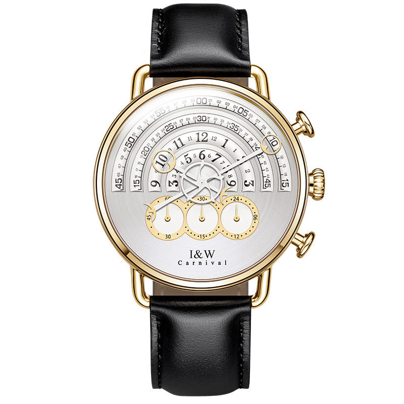 Swiss Watches I&W Men Runaway Chronograph Quartz Watch – Grmontre Watches