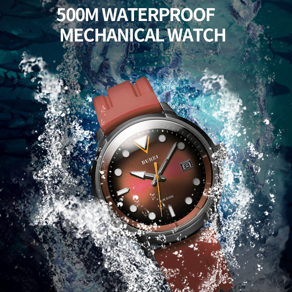 Burei Automatic Diver Watch SW500-2 Red