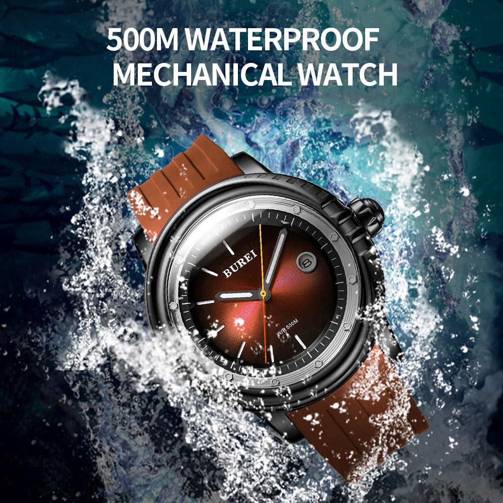 Burei Automatic Diver Watch SW500-03GA Brown