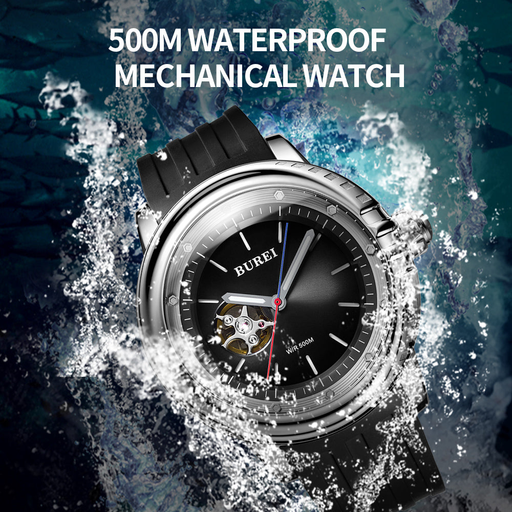 Burei Automatic Diver Watch SW500-03GB Black