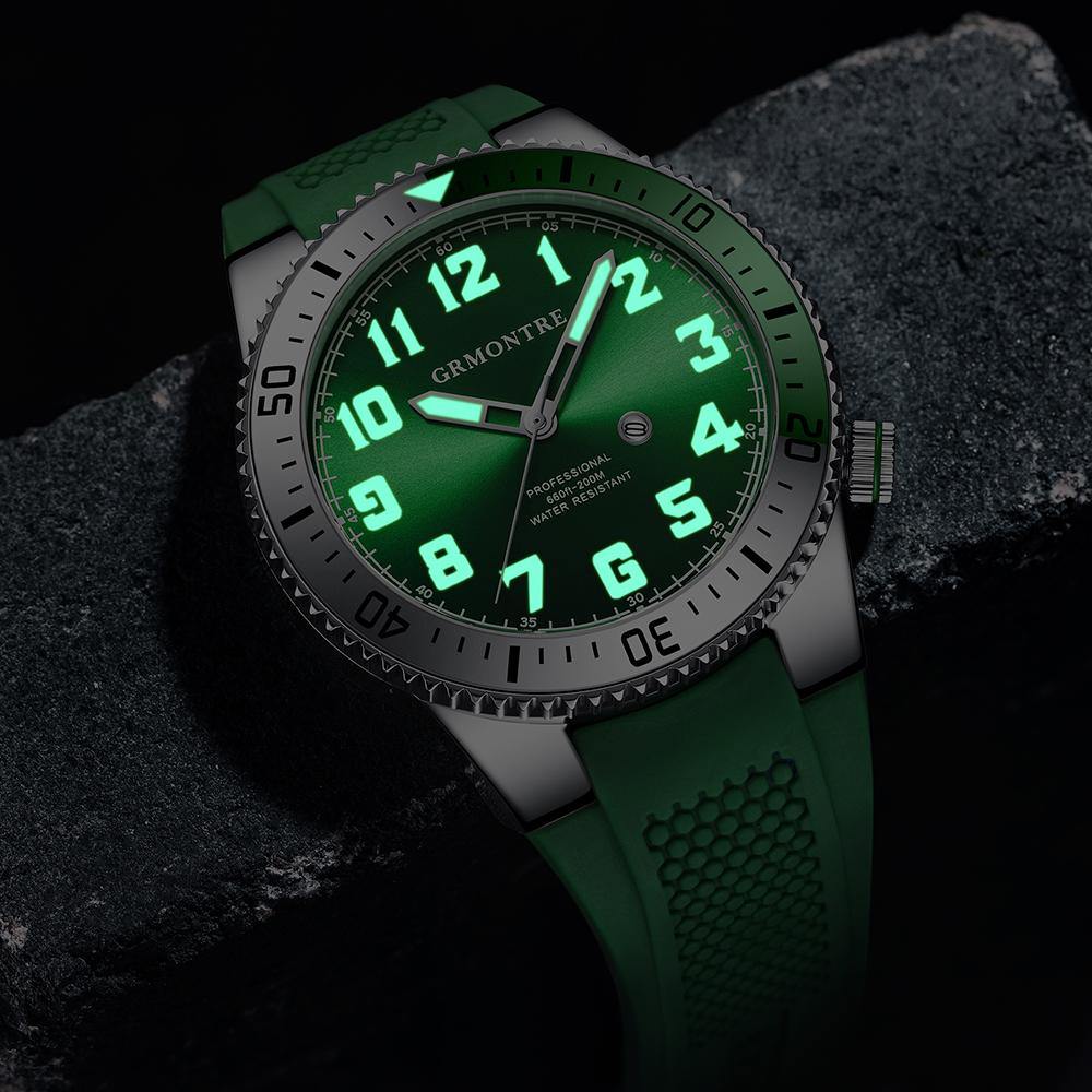 Grmontre Quartz Dive Watch 200M Blue G-1102A - Grmontre Watches