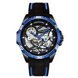 Grmontre Skeleton Automatic Watches Blue G-6601M