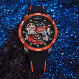 Grmontre Skeleton Automatic Watches Red G-6601M - Grmontre Watches