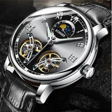 Binger Brand Stainless Steel Skeleton Mechanical Men Watches Waterproof B-8607 - Grmontre Watches