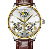 Leather Gold White