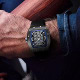 Ruerised Barrel-shaped Blue MR-63001G - Grmontre Watches