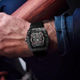 Ruerised Carbon Fiber Black MR-63001G - Grmontre Watches