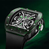 Ruerised Carbon Fiber Green MR-63001G - Grmontre Watches