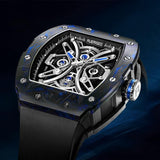 Ruerised Carbon Fiber Blue MR-63001G - Grmontre Watches