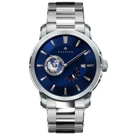 Poniger Automatic Seperate Second Blue Ref.P5.23 - Grmontre Watches