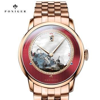 Poniger Windmill Automatic Red P7.23 - Grmontre Watches