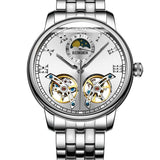 Binger Brand Stainless Steel Skeleton Mechanical Men Watches Waterproof B-8607 - Grmontre Watches