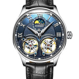 BINGER Men's Skeleton Automatic Mechanical Wrist Watch with Stainless Steel Band B-8606B - Grmontre Watches